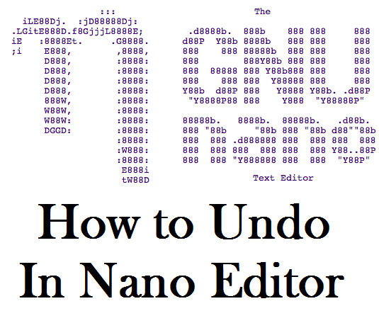 نحوه Undo کردن تغییرات در ویرایشگر متن Nano