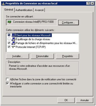 تنظیمات کارت شبکه ویندوز سرور 2003