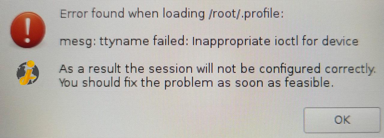 رفع خطای Error found when loading /root/.profile در لینوکس