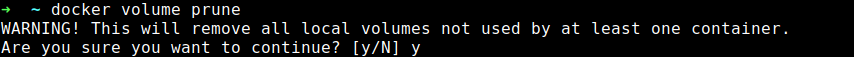 docker volume prune