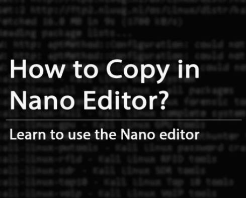 نحوه کپی کردن در ویرایشگر Nano