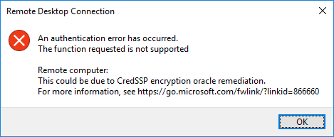 رفع مشکل CredSSP Encryption Oracle Remediation ریموت دسکتاپ ویندوز 10
