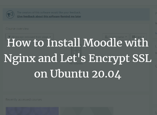 نصب Moodle با Nginx و Let's Encrypt SSL در اوبونتو 20.04