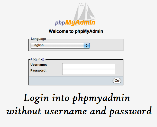 ورود به phpmyadmin بدون نام کاربری و پسورد